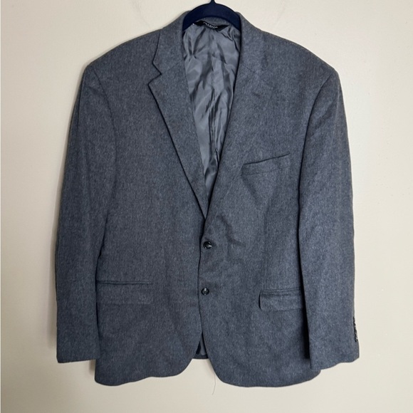 Men! Jos. A. Bank Wool & Cashmere Blend Sport Coat Gray size 44R - Picture 1 of 6
